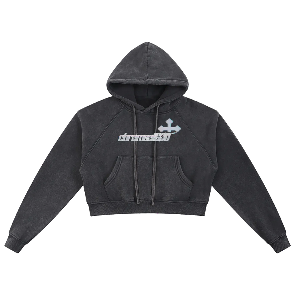 Women's Washed Cropped Hoodie