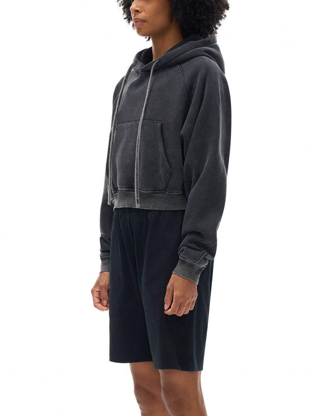 Women's Washed Cropped Hoodie