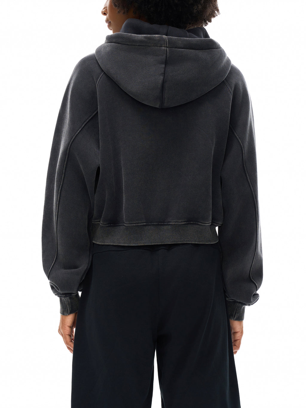Women's Washed Cropped Hoodie
